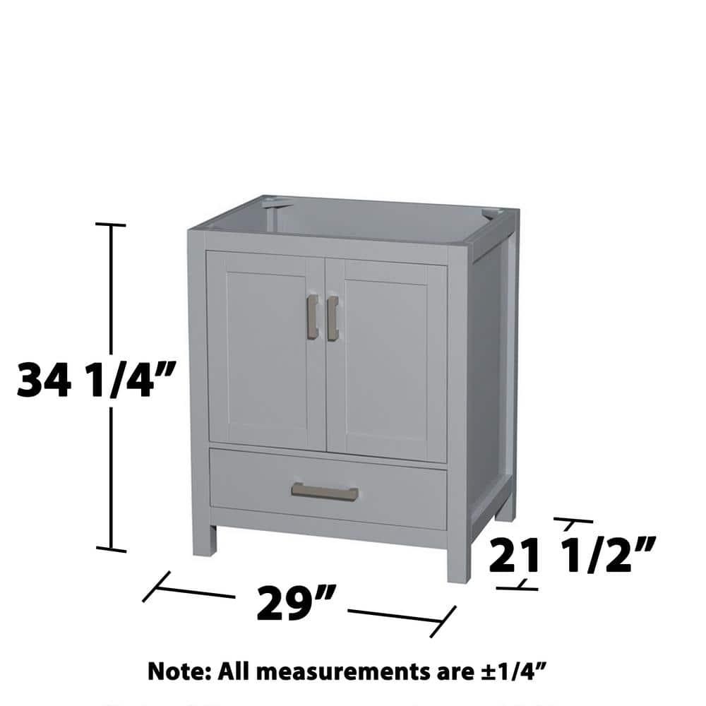 Wyndham Collection Sheffield 29" Freestanding Single Vanity Base Only