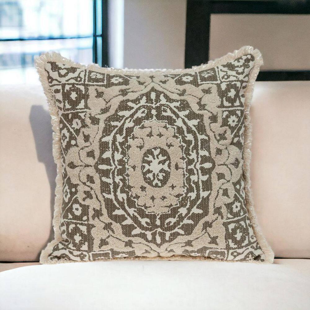 ZeaZu Abstract Cotton Throw Pillow