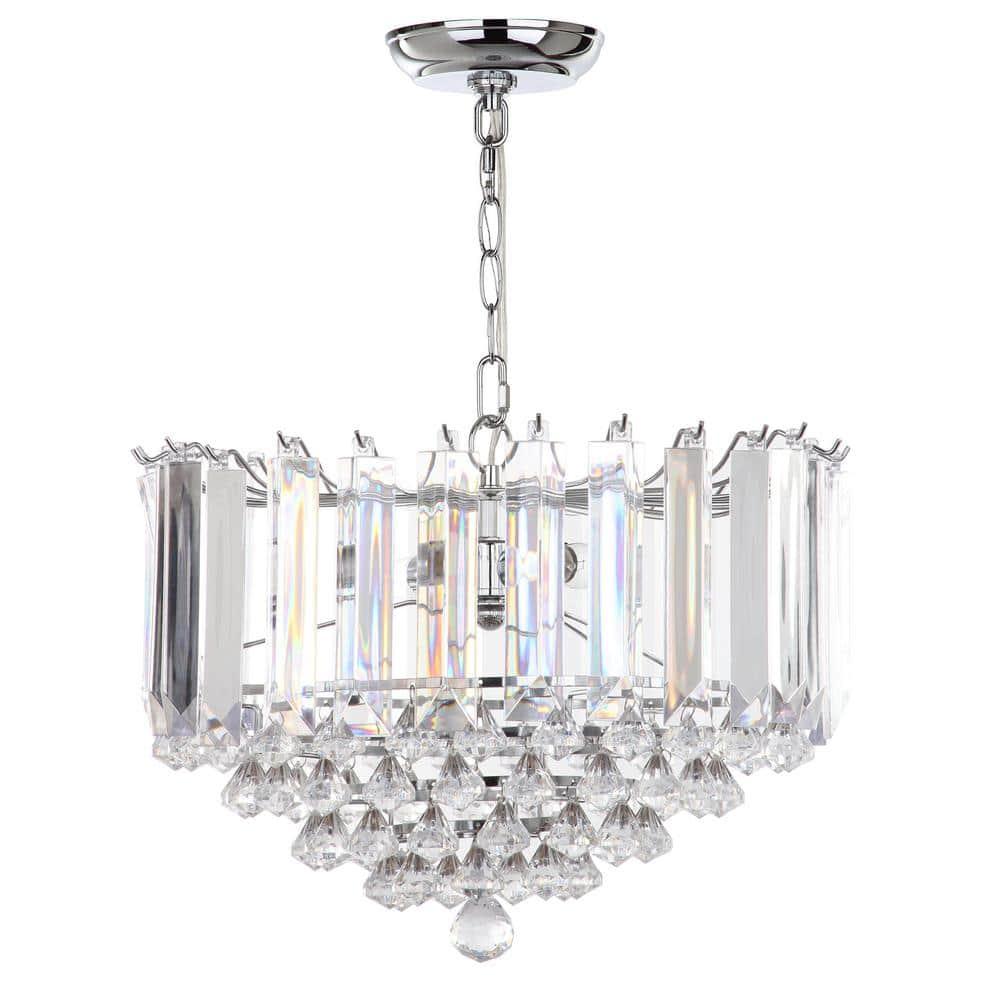 Hampton Pendant Lamp - LIT4490 - Clear/Chrome - Safavieh