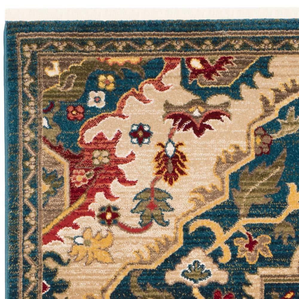 Kashan KSN304 Power Loomed Area Rug - Blue/Beige - 5'1"x7'5" - Safavieh.