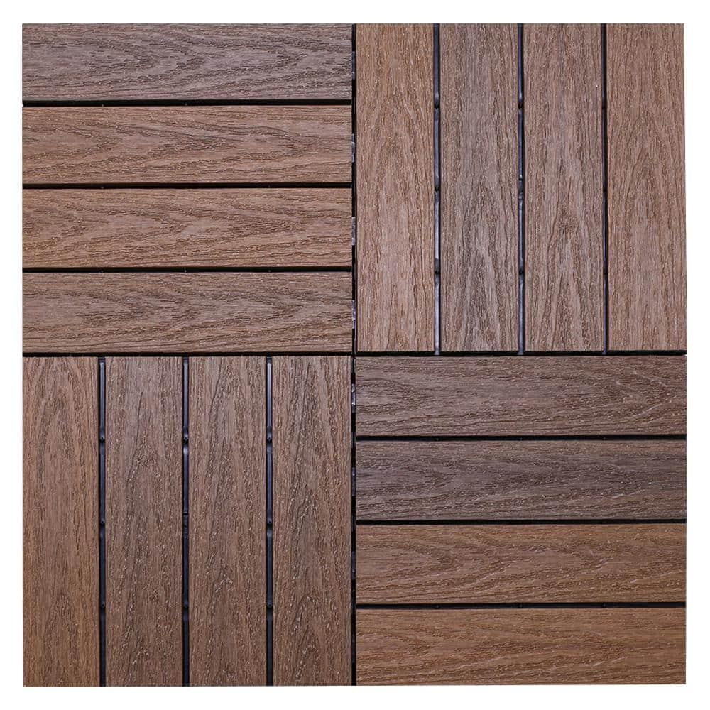 UltraShield Naturale Composite 12" x 12" Interlocking Deck Tile
