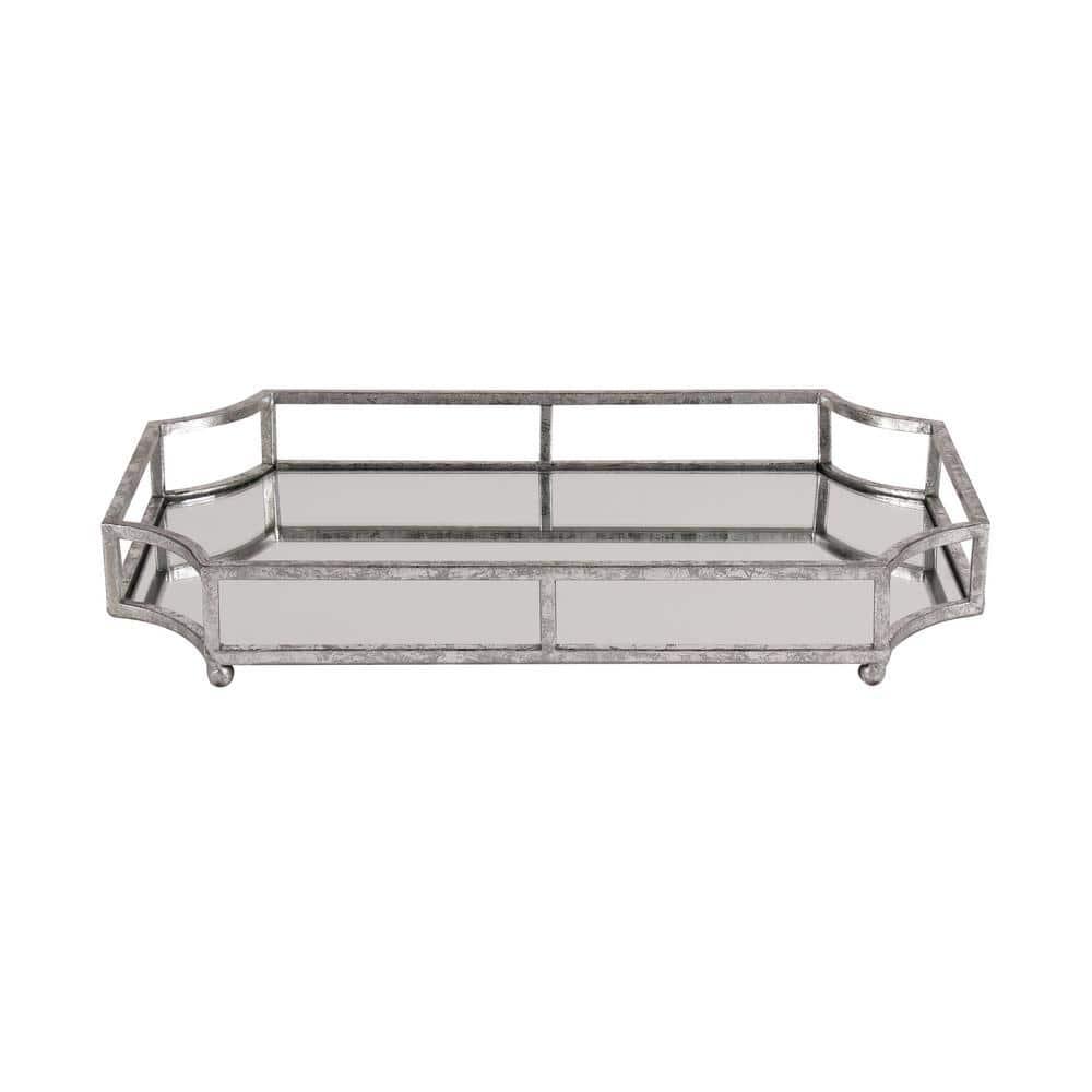 Kate and Laurel Ciel Tray, 12x18, Silver