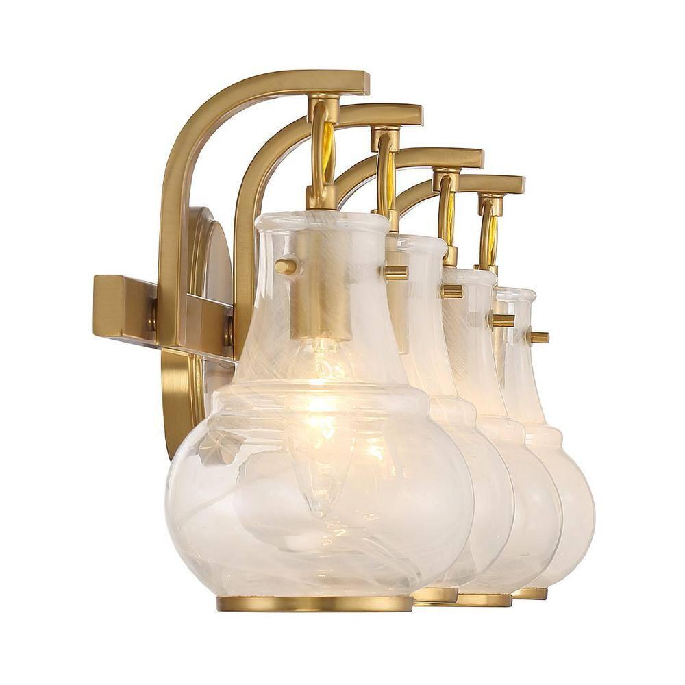Savoy House Adams 4 - Light Vanity in  Warm Brass