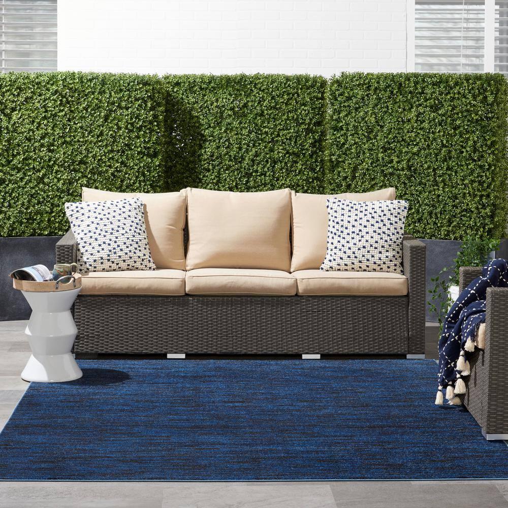 Nourison Nourison Essentials NRE01 Indoor/outdoor Area Rug - Midnight Blue 7' x square