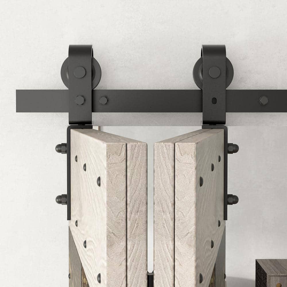 Coast Sequoia 84"H Embossing Bi-Fold Barn Door With Sliding Hardware Kit