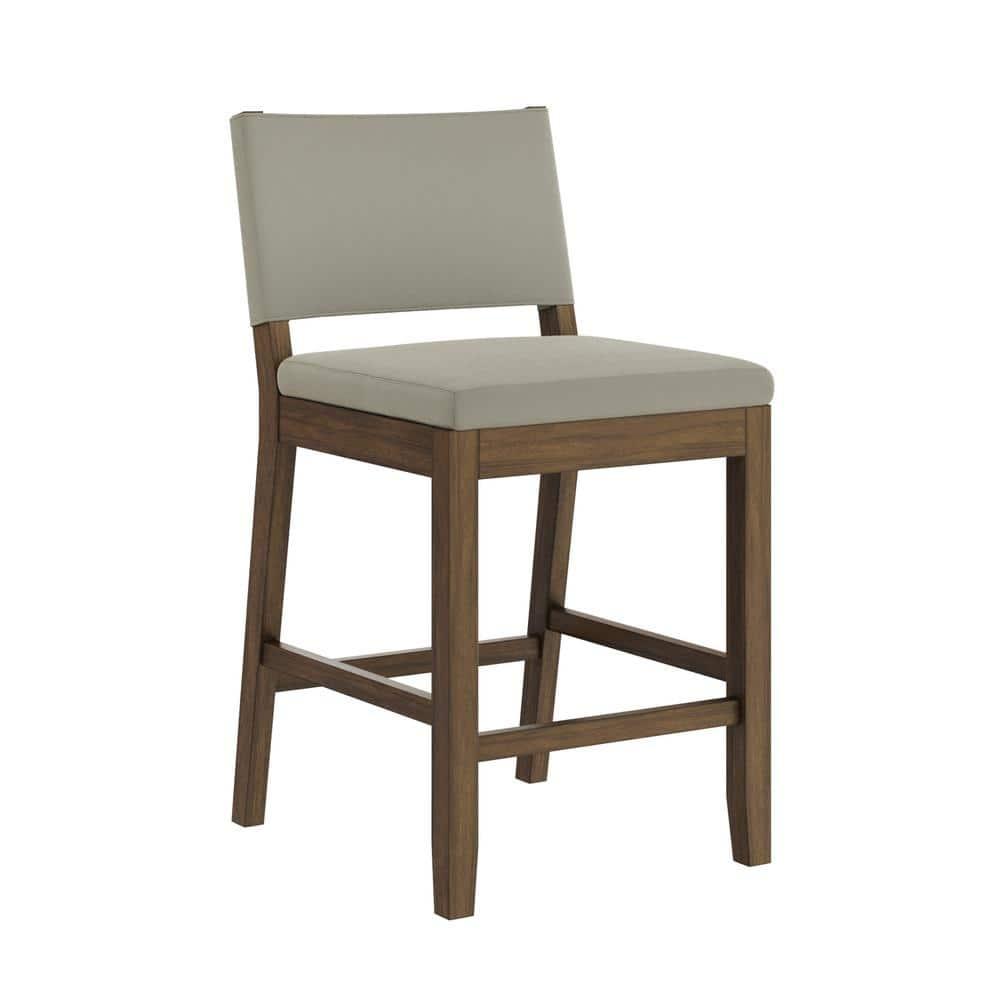 Nathan James Linus Set of 2 Counter Height Barstools Gray
