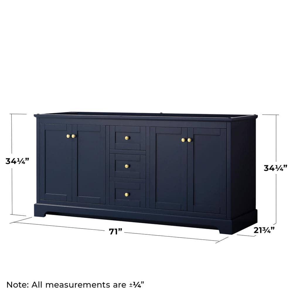 Wyndham Collection Avery 71" Double Bathroom Vanity Base Only