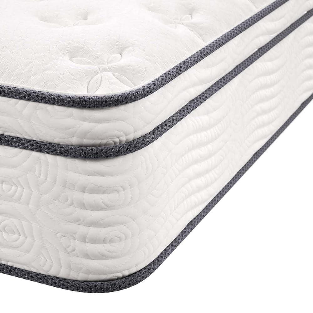 Modway Jenna 12" Innerspring and Foam California King Mattress in White