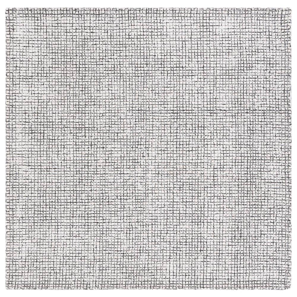 SAFAVIEH Abstract Dalia Geometric Area Rug, Ivory/Black, 6' x 6' Square