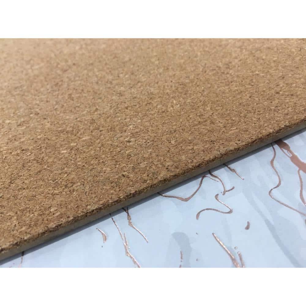 Dainty Home Marble Cork 15" Round  Placemats Set Of 6 - Navy