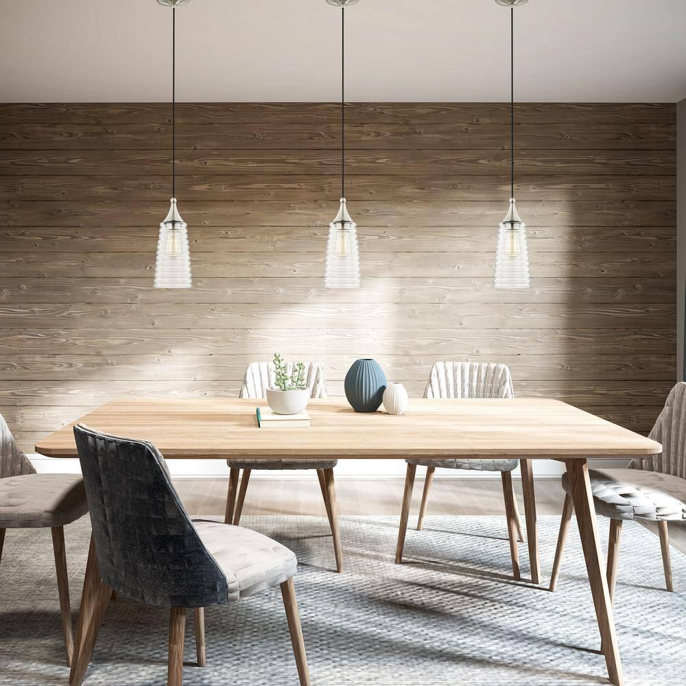 Livex Lighting Art Glass 1 - Light Pendant in  Brushed Nickel