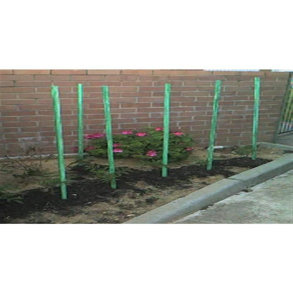 Allfenz 48" Plant Support Plastic and Steel Garden Stakes (10 Pack)
