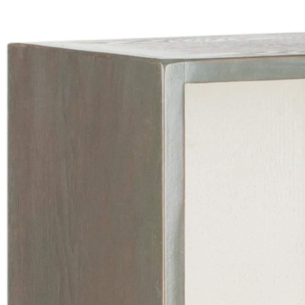 Alice Wall Shelf With Storage Compartments - Ash Grey/White - Safavieh