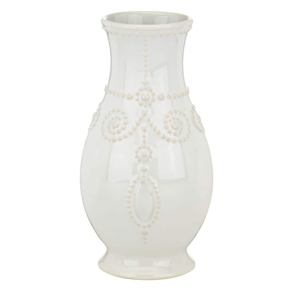 Lenox French Perle Giftware White 8" Fluted Vase