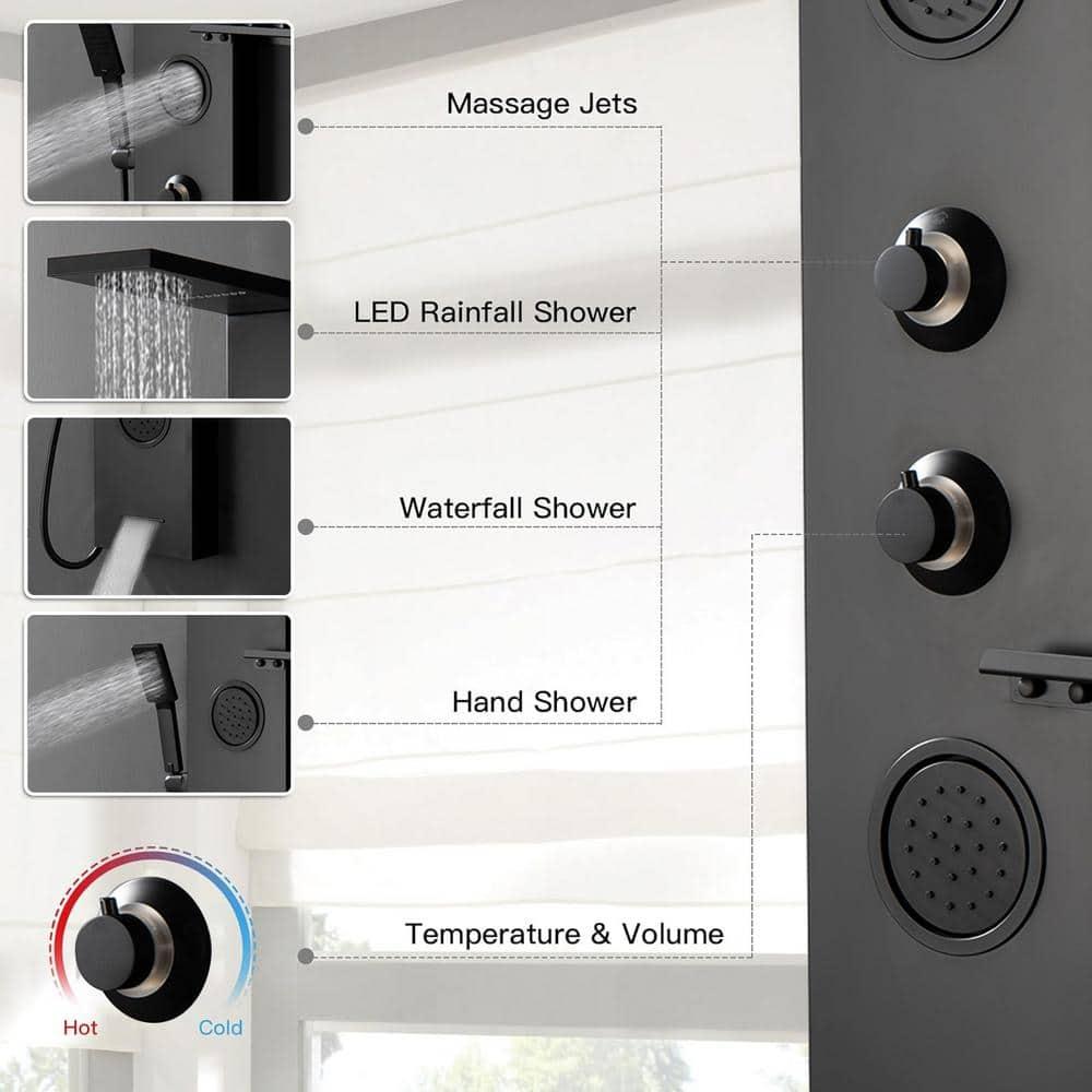 56.93'' Shower Panel with Fixed Shower Head