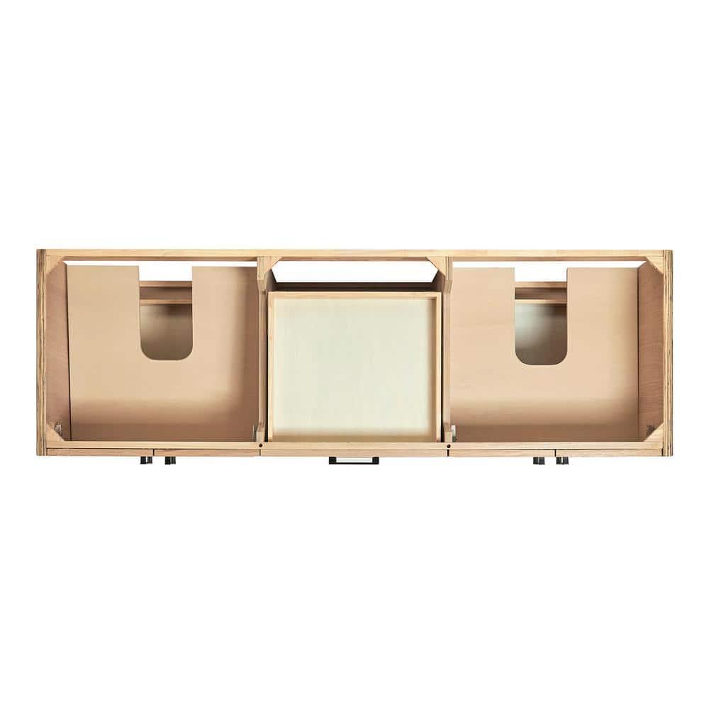 Ariel Kelley 66 Inch Double Sink Base Cabinet In Oak