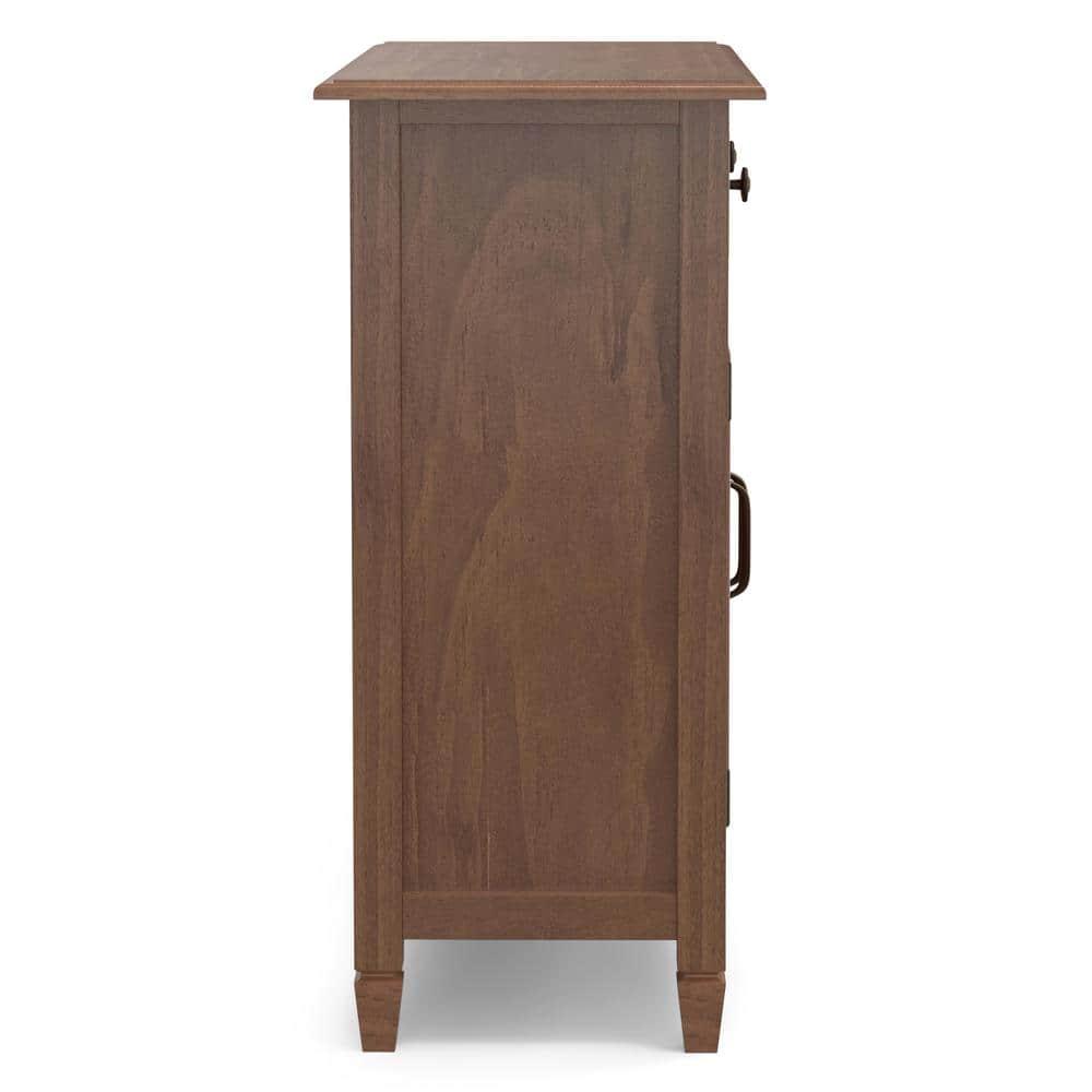 Simpli Home Connaught Solid Wood 2 - Door Accent Cabinet Entryway Storage Cabinet