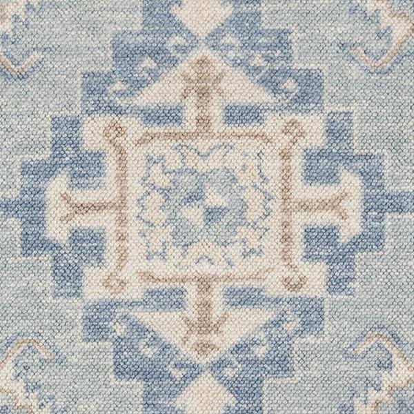Momeni Anatolia Mateo Blue 2'x3' Accent Rug: Traditional Wool & Nylon Medallion, Low Pile Indoor Area Rug