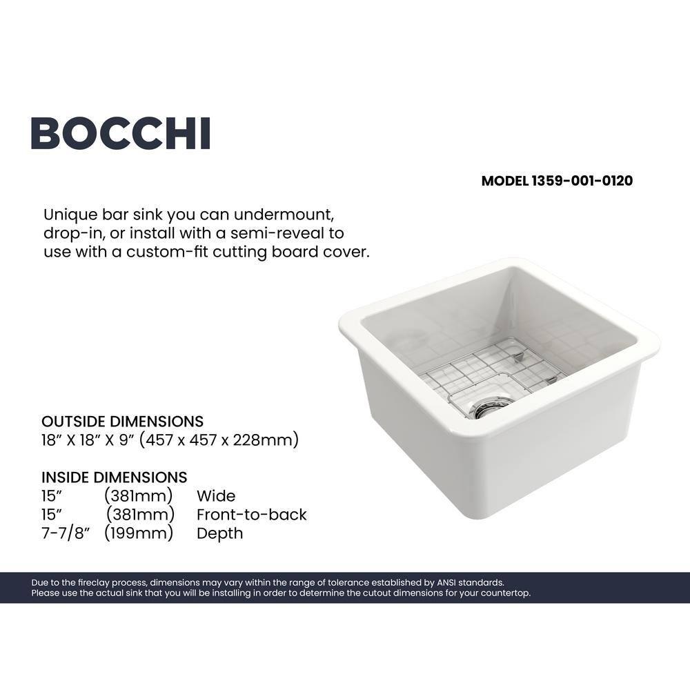 Sotto 18'' L Single Bowl Fireclay Kitchen Sink