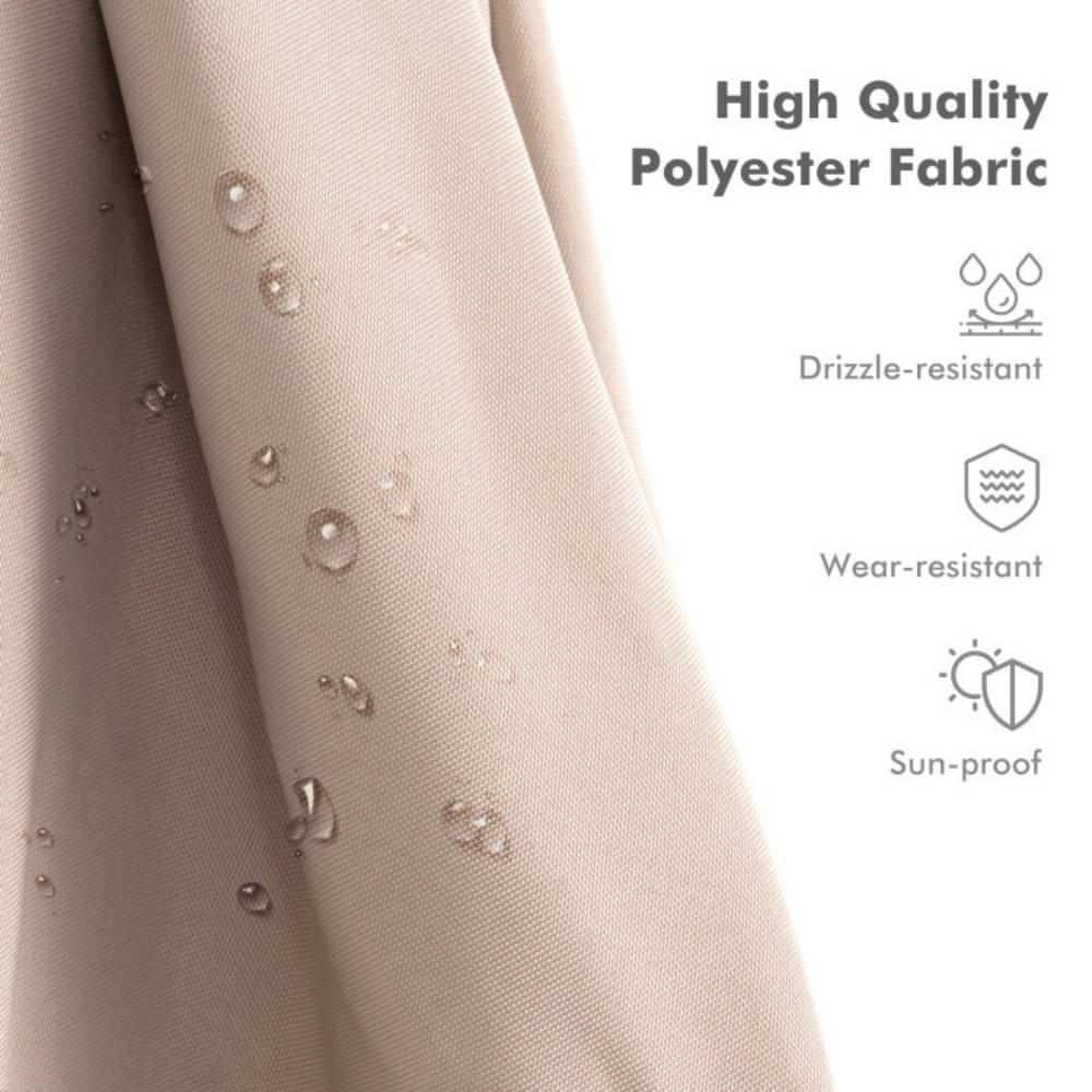 Arlmont & Co. 9.5 Feet Cantilever Patio Umbrella With 360° Rotation And Double Top