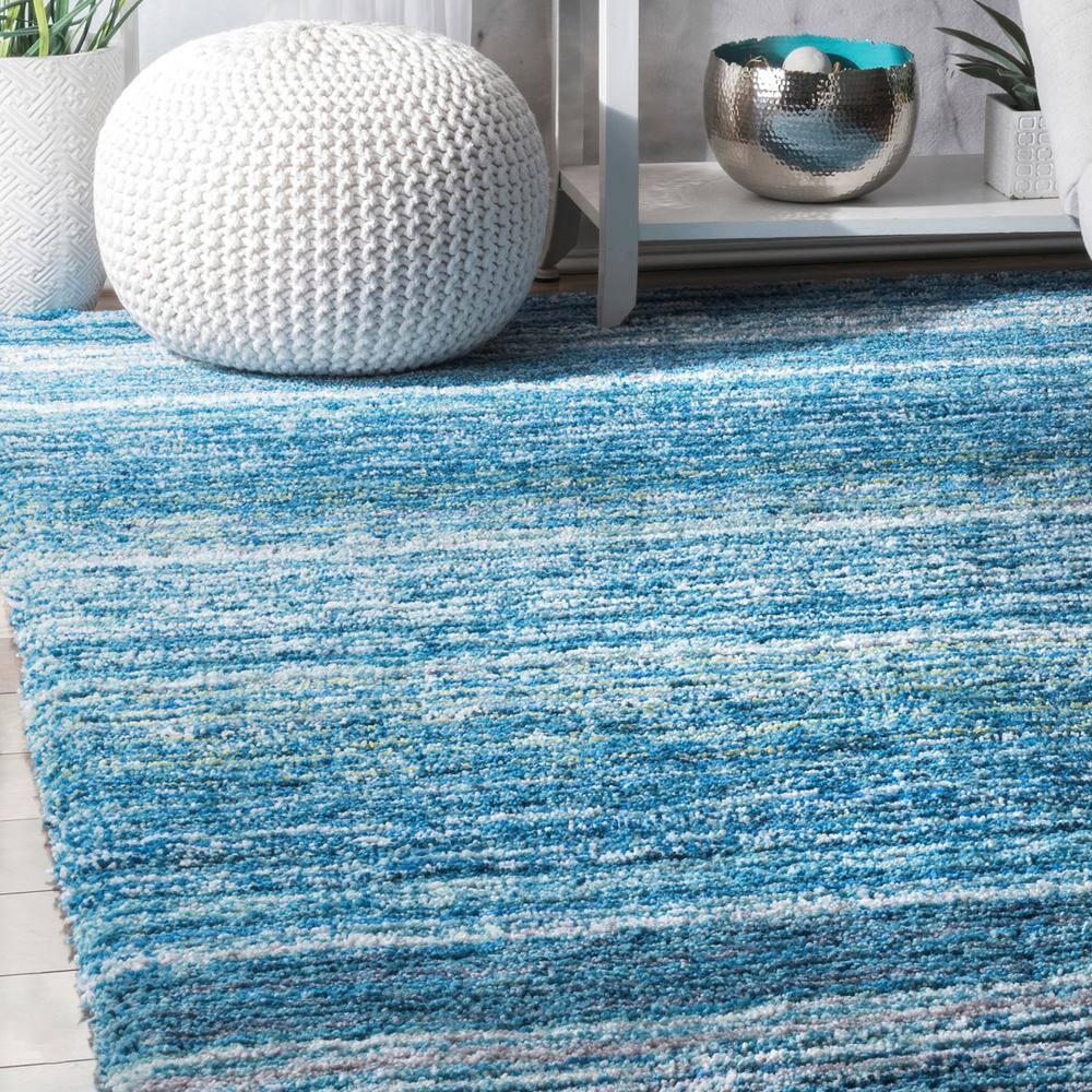 nuLOOM Classie Hand Tufted Shag Runner Rug, 2' 6" x 8', Sky Blue