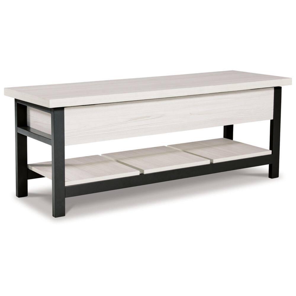 Signature Design by Ashley Casual Rhyson Storage Bench  White