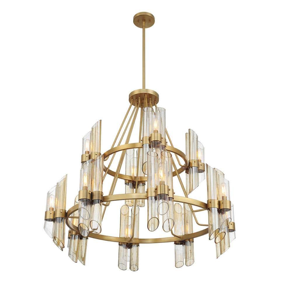 Pavinder 12-Light Chandelier in Warm Brass