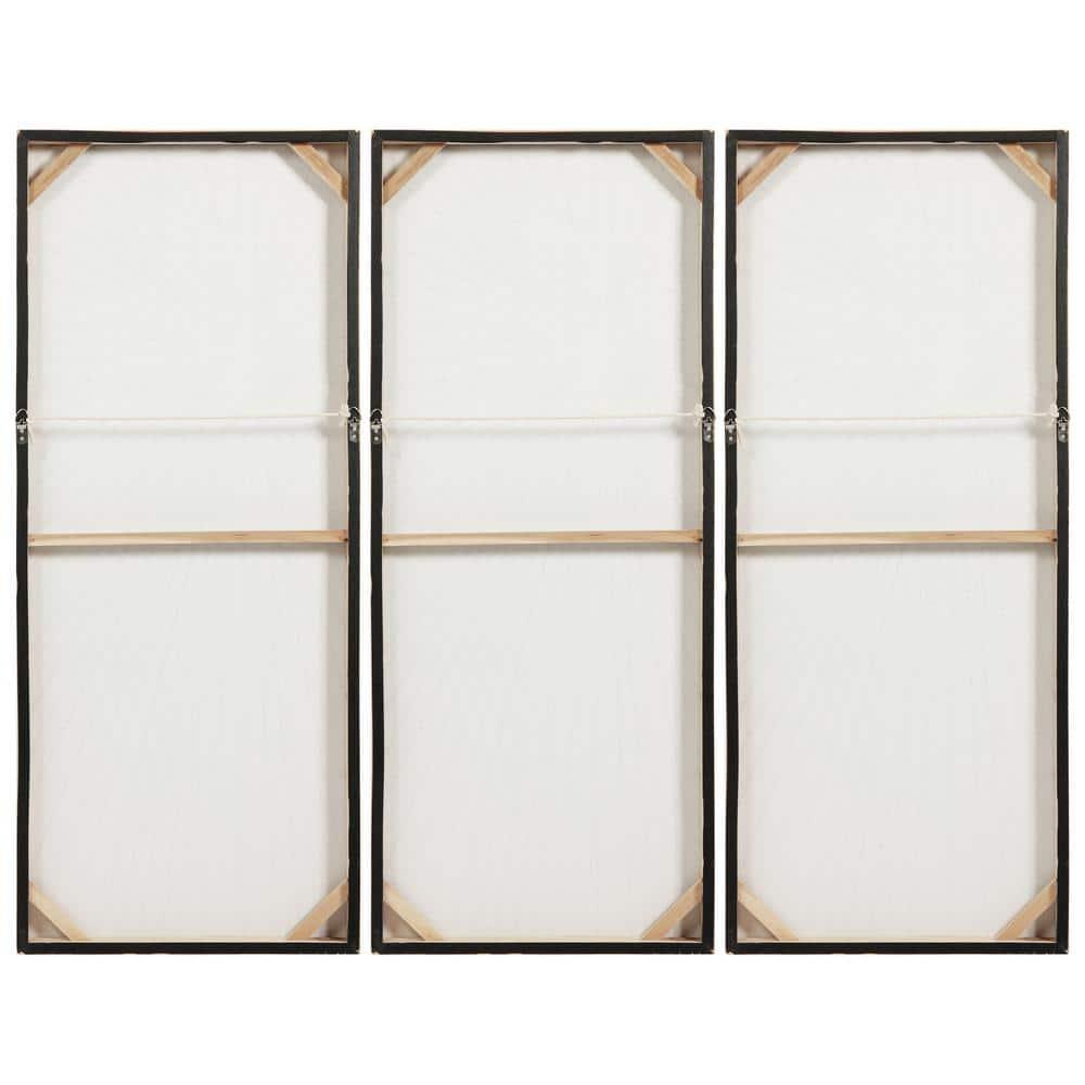 Sunshine Abstract Hand Painted Canvas Wall Art, Set of 3, by Martin Edwards, 48 " x 20 " each.