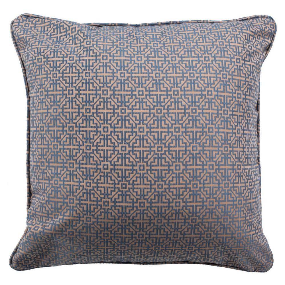 Caitria Pillow - Blue/Tan - 20"X20" - Safavieh