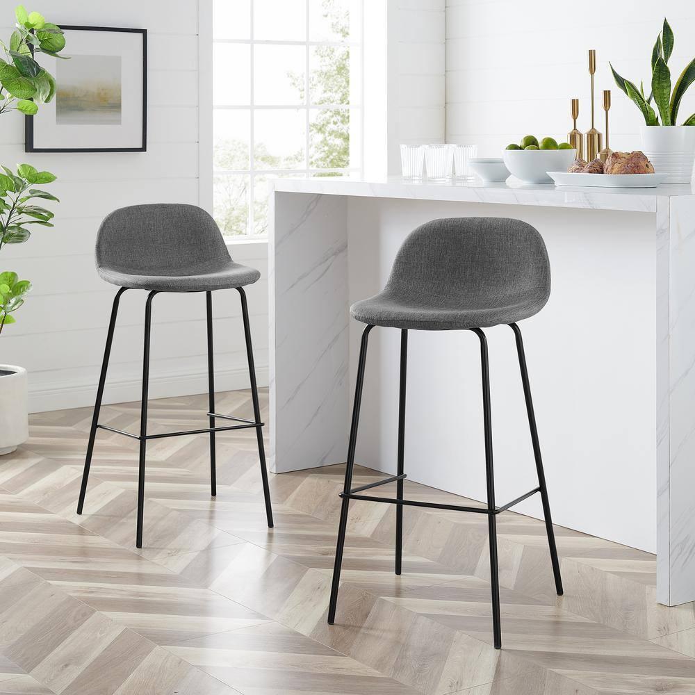 Set of 2 Riley Barstools Gray - Crosley