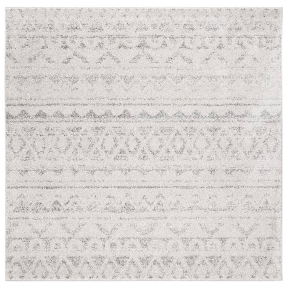 Adirondack ADR119 Machine Made Indoor Area Rug - Ivory/Silver - 6'x6' - Safavieh