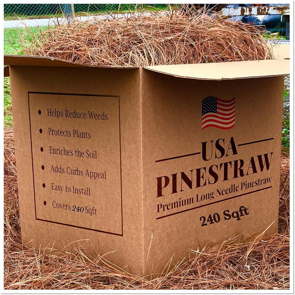USA Pine Straw - Pine Needle Mulch - Covers 240 Sqft