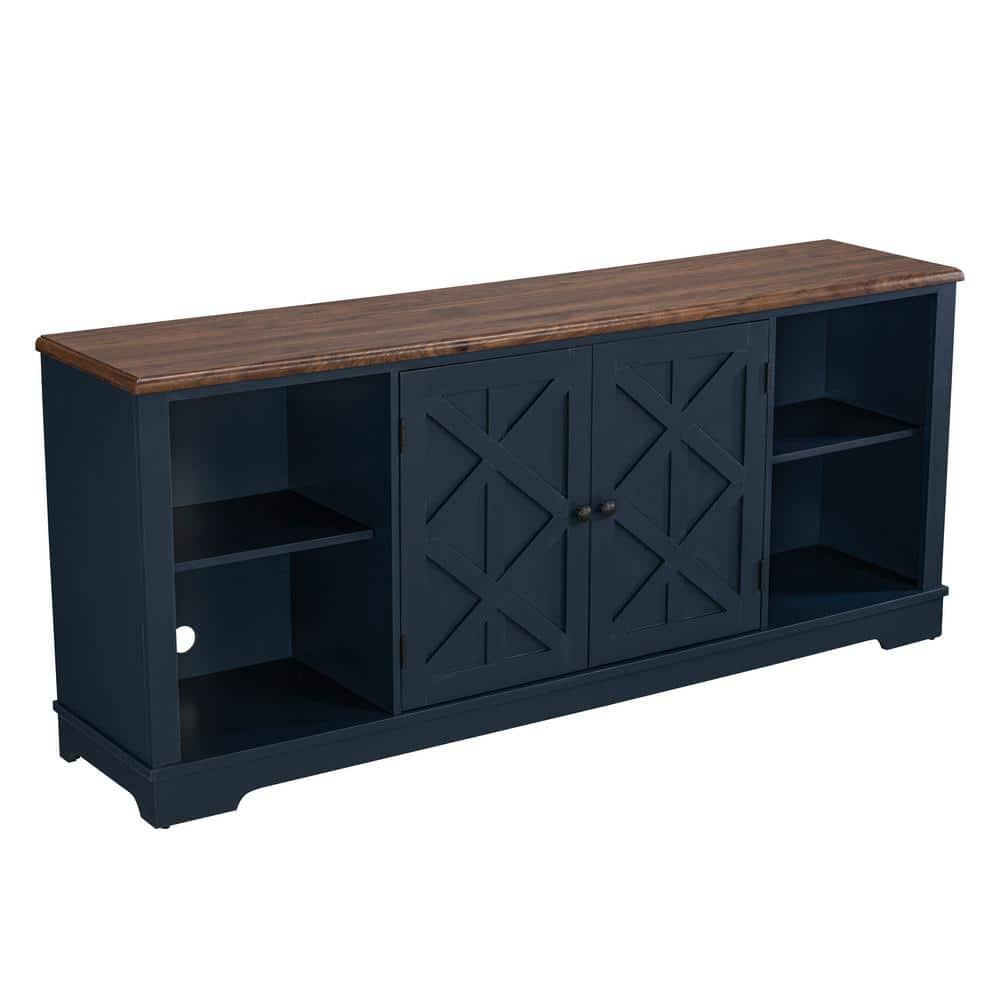 TV Stand for TVs up to 78": Home Essentials, Coastal Style, Open Shelves, Cable Management