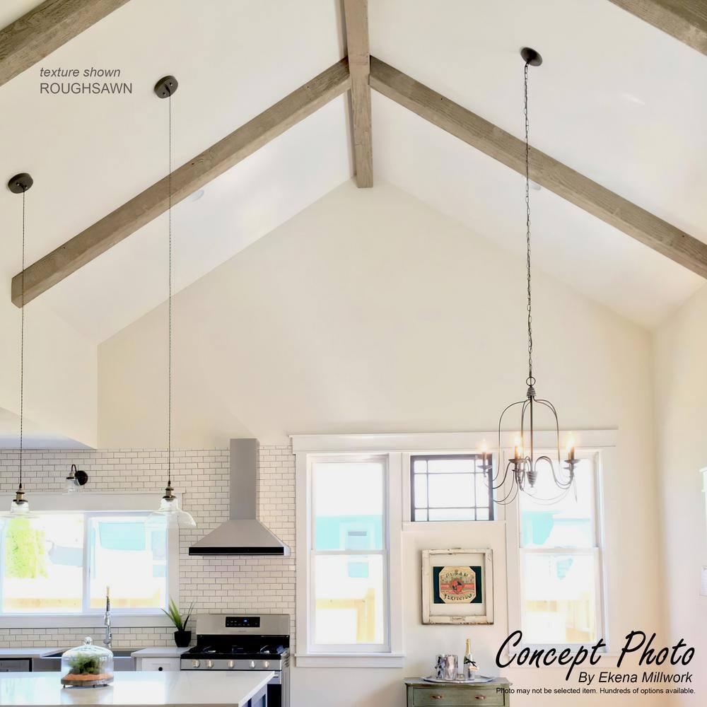 12"W x 6"H x 10'L 3-Sided (U-beam) Knotty Pine Endurathane Faux Wood Ceiling Beam, Natural Pine