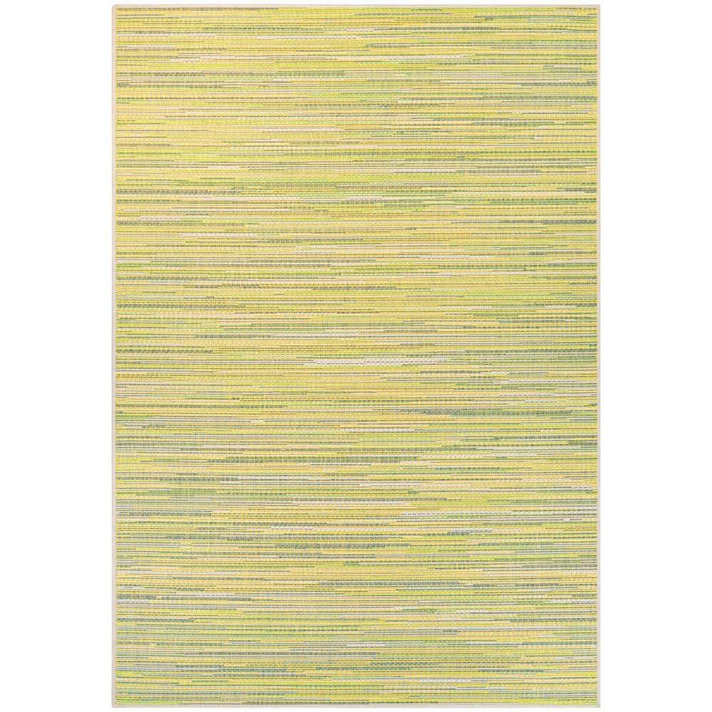 Couristan Monaco Alassio Indoor/Outdoor Area Rug, 5'10" x 9'2", Sand-Sea Mist Green-Lemon Yellow