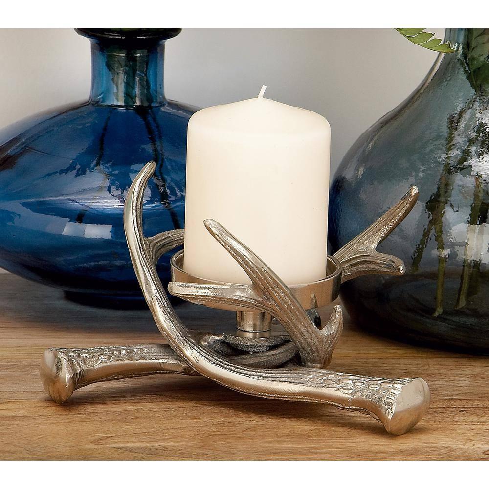 Aluminum Metal Antler Decorative Candle Holder
