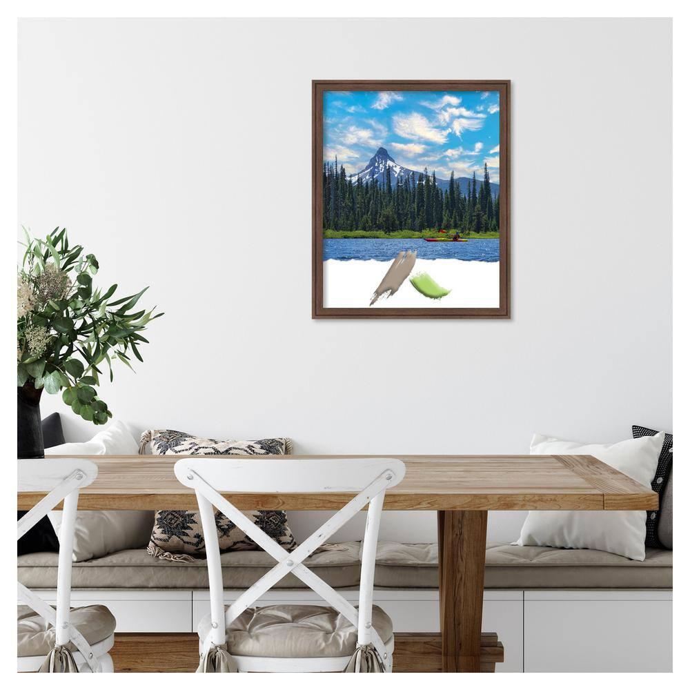 Amanti Art Florence Medium Brown Picture Frame Opening Size 18x22 in.