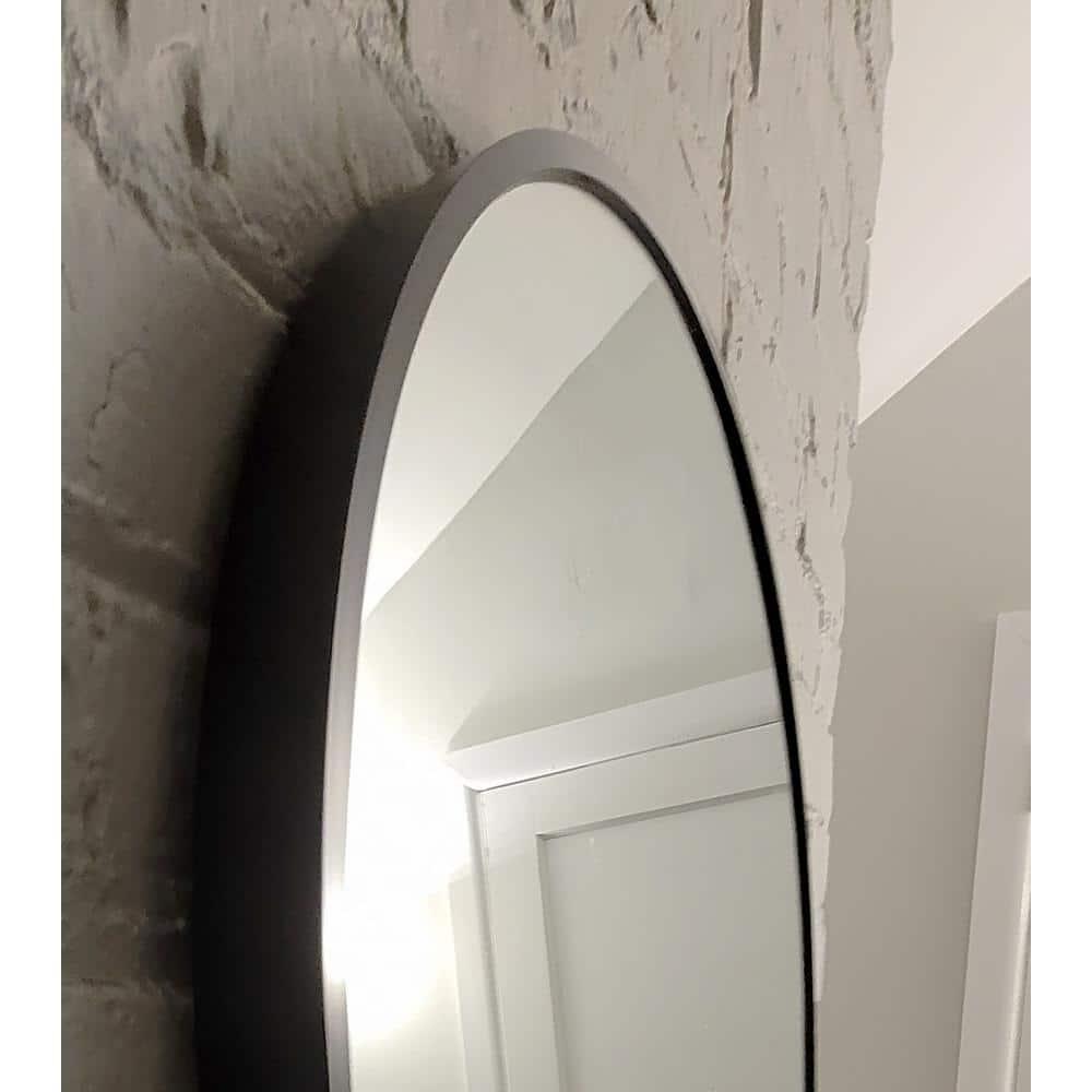 Decor Wonderland B803LK 19.6 x 31.5 in. Rita Black Metal Framed Oval Wall Mirror