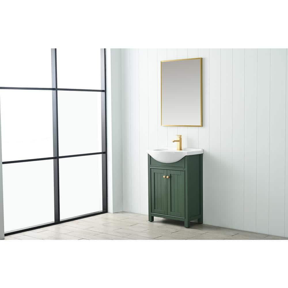 Marian Green 24" Single Sink Vanity with Porcelain Top