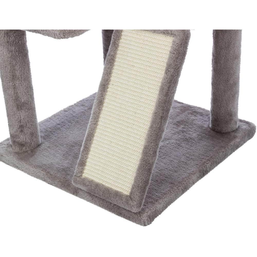 TRIXIE TRIXIE Pepito 39.4" Cat Tower, 3-Level Cat Tree with Sisal Scratching Posts and Ramp, Plush Condo and Hammock