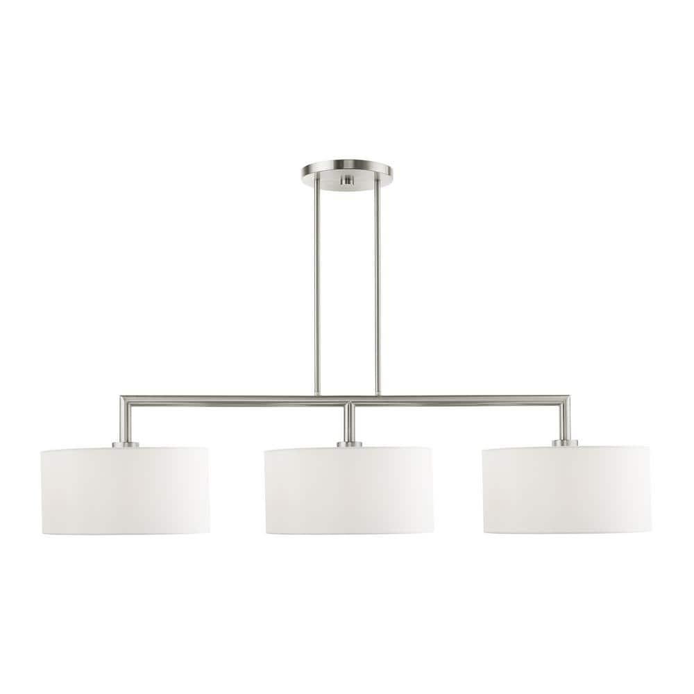 Livex Lighting Meridian 3 - Light Chandelier in  Brushed Nickel