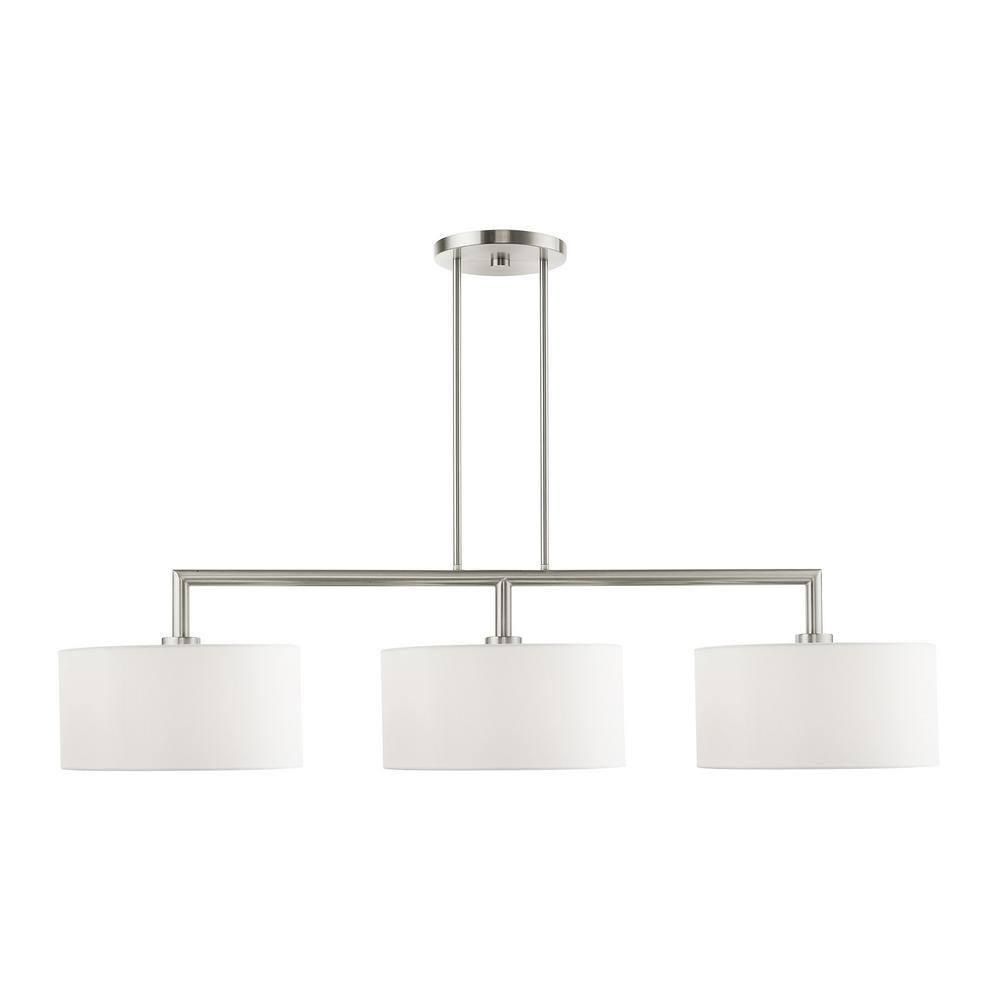 Livex Lighting Meridian 3 - Light Chandelier in  Brushed Nickel