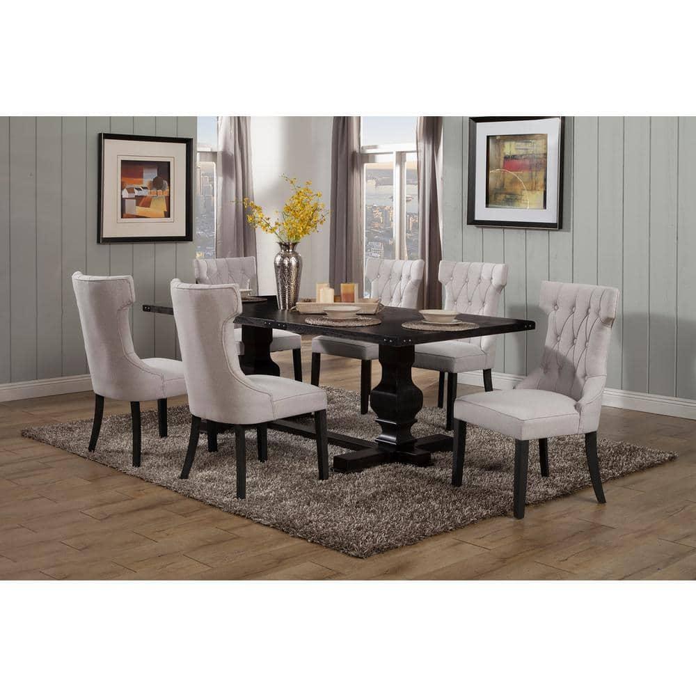 Alpine Furniture Manchester Wood Dining Table in Vintage Black
