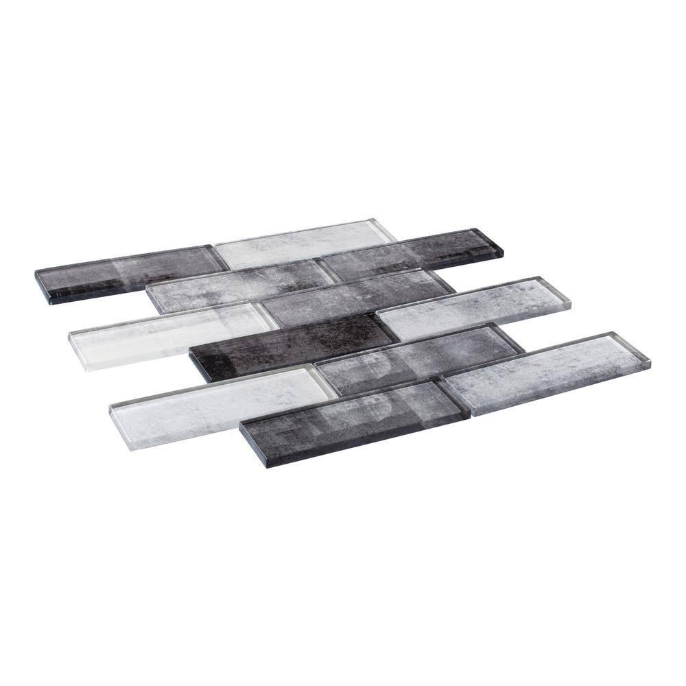 Andova Migdal 2'' x 6'' Glass Brick Joint Mosaic Kitchen Backsplash, Bathroom, Shower, Wall and Floor Tile