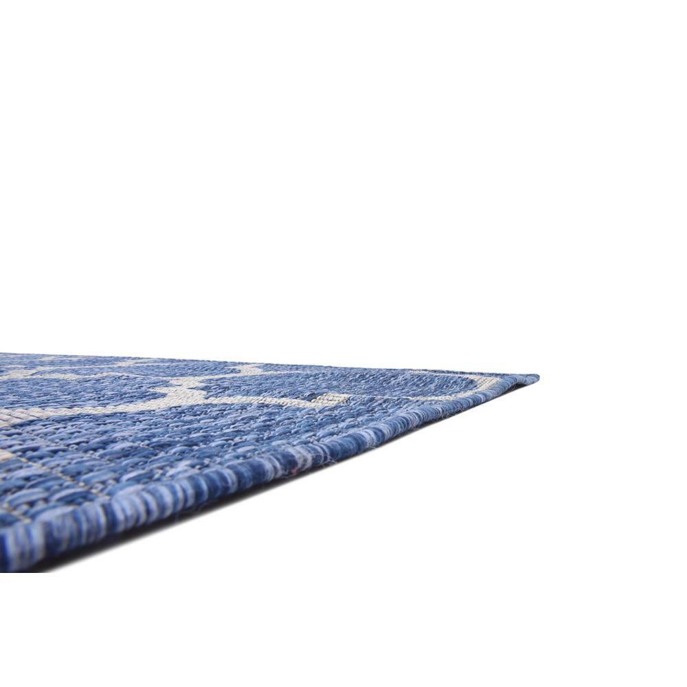 Unique Loom 6' 1 x 9' 0 Rectangle Indoor/Outdoor Trellis Navy Blue Area Rug