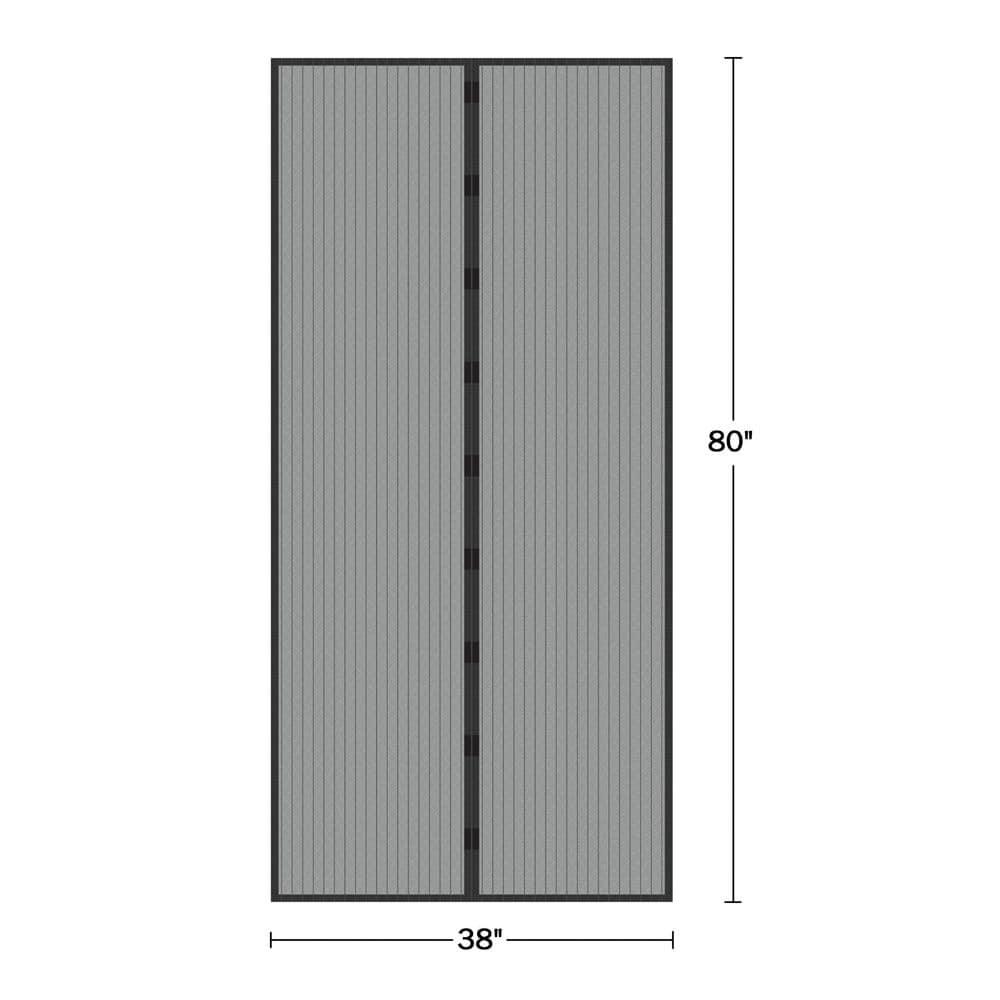 Everyday Home Magnetic Mesh Screen Door Curtains with Automatic Close