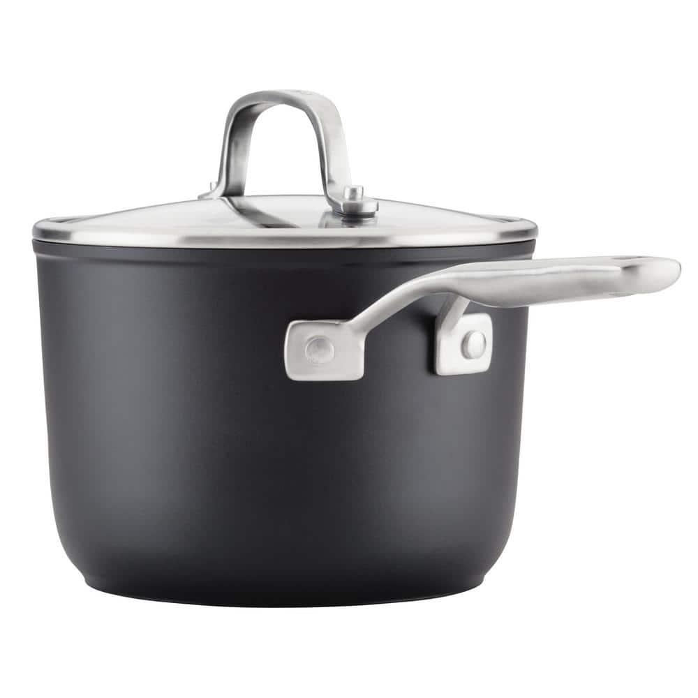 KitchenAid Hard Anodized Induction Nonstick Cookware Pots and Pans Set, 10 Piece, Matte Black