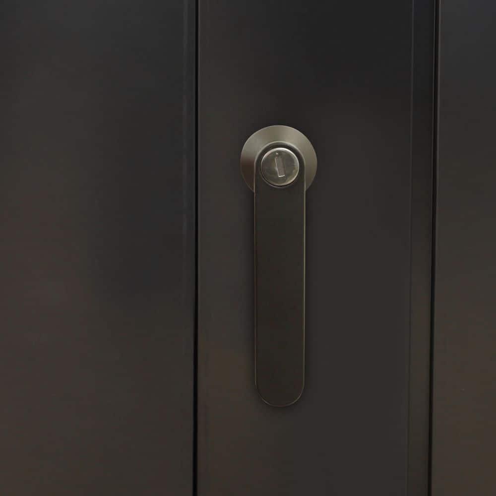 VEIKOUS 8'x10' Outdoor Storage Shed, Metal Tool Storage Sheds 80 sq ft, w/Lockable Door & Air Vent, Grey