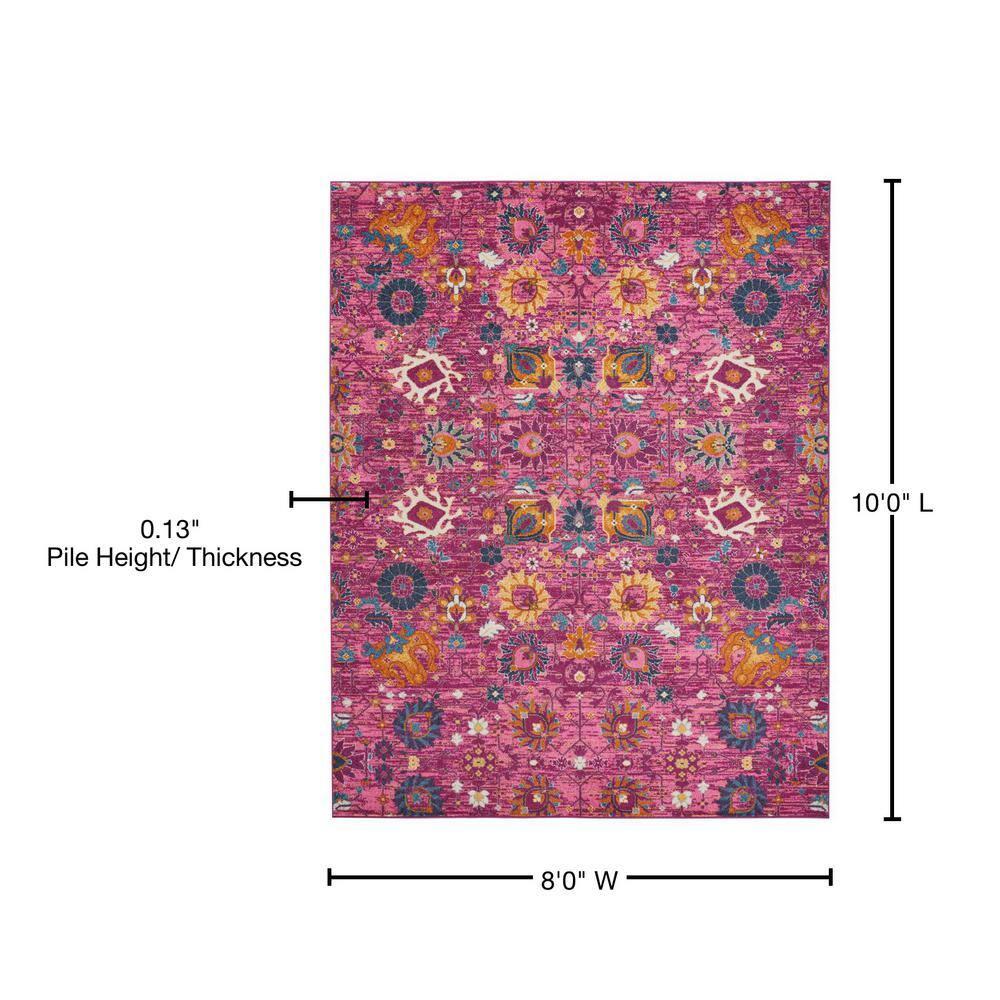 Nourison Passion Bohemian Indoor Rug Fuchsia 8' x 10'