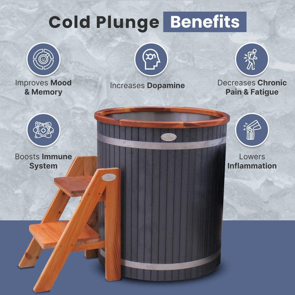 ALEKO ALEKO Ice Bath Frost Cold Pod Plunge Tub | 118 Gallon Water Treatment Capacity | 37.5” x 32.25”